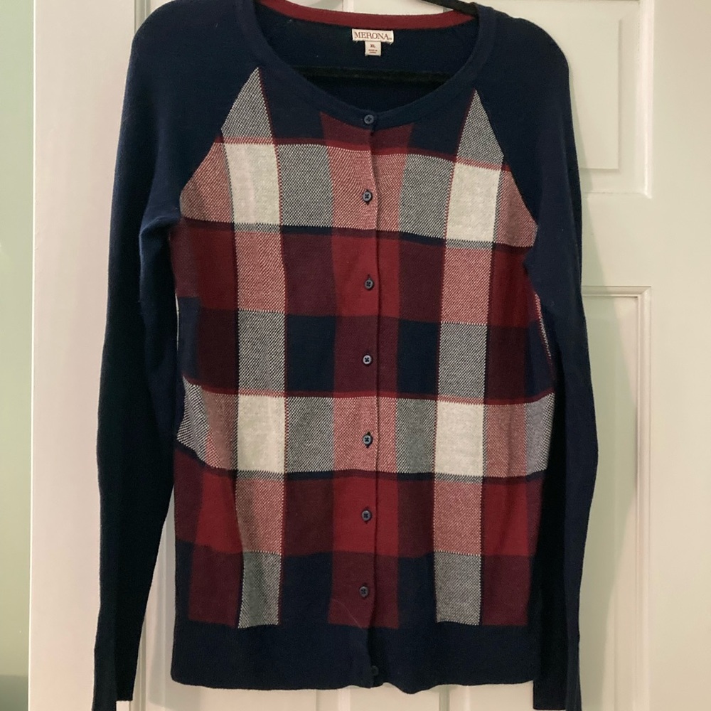 Merona plaid cardigan
